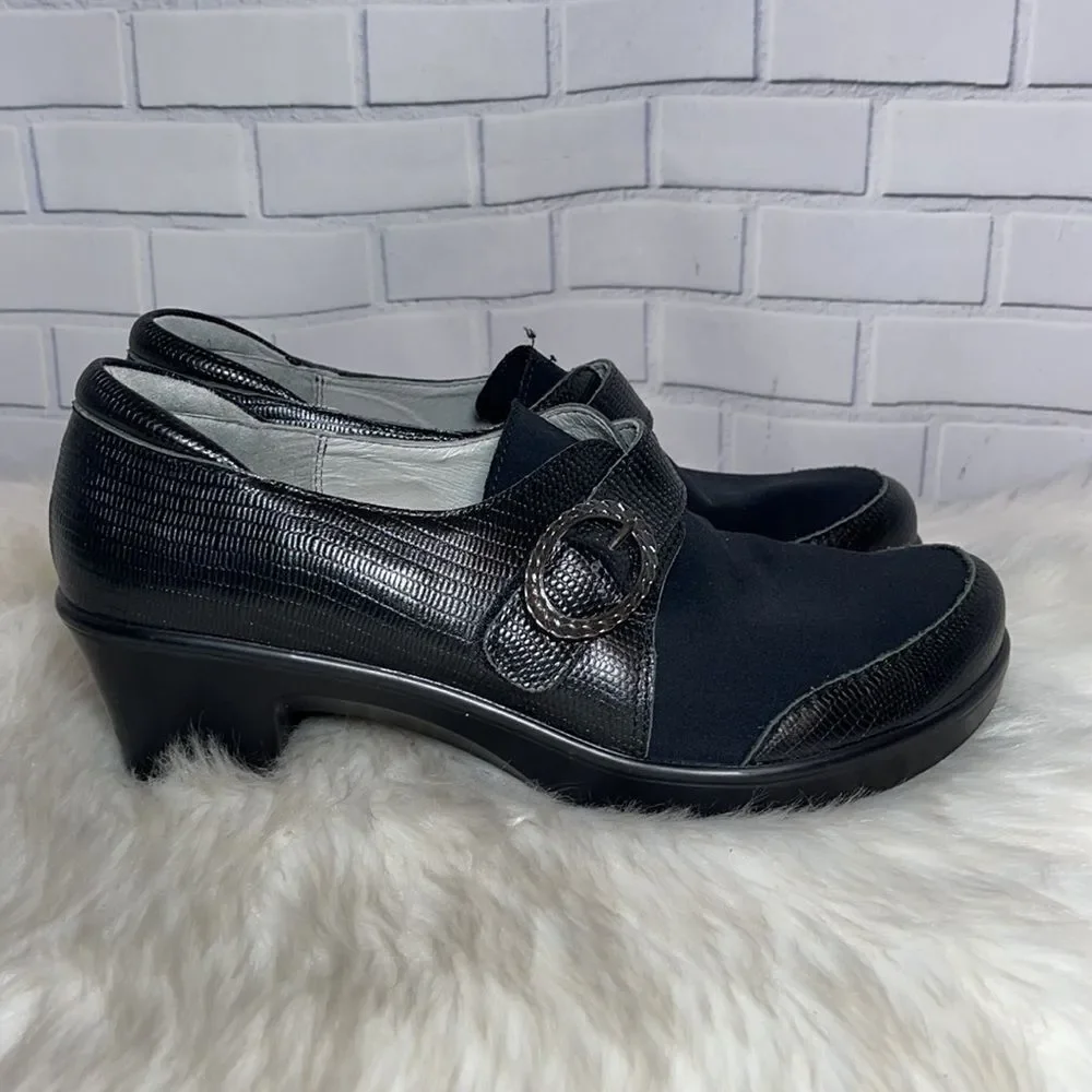 Alegria Holli Hook/Loop Black Strap Heel S…‎